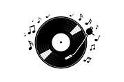 Vintage Vinyl Record & Turntable Bun, an Illustration by Creativeshirt (Thumbnail 2 of 31)