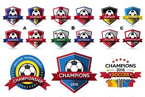 Vector of Soccer tournament Badge