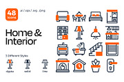 Home & Interior Icon Set, a Duotone Icon by Eklip Studio (Thumbnail 1 of 4)