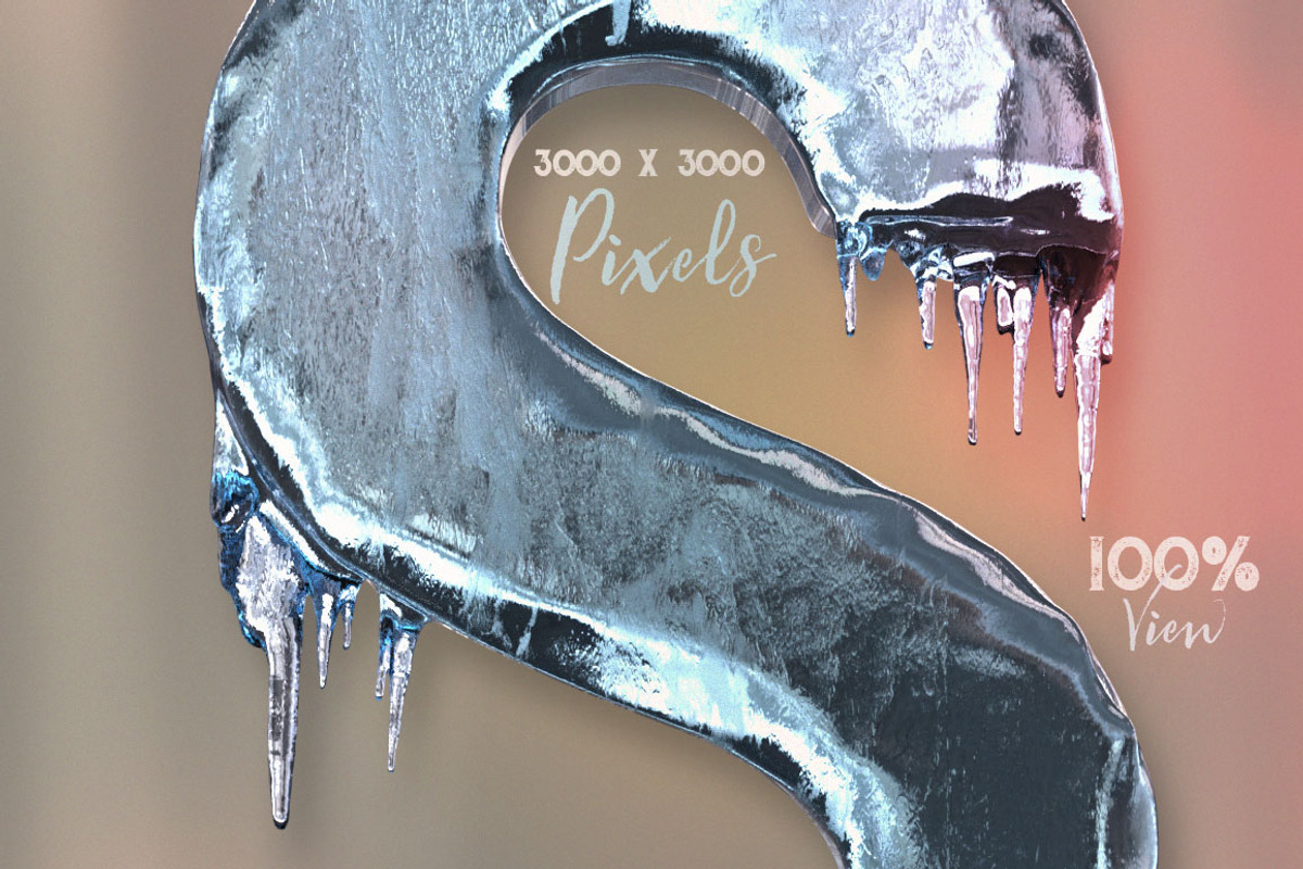 Ice Cold - 3D Lettering, an Object Graphic by MIIM