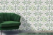 Lime Mandala Feather Damask on Black, a Pattern Graphic by SirenaArt (Thumbnail 10 of 10)