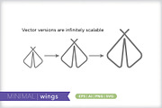 Minimal wings icons, an Outline Icon by Picture Window (Thumbnail 4 of 5)