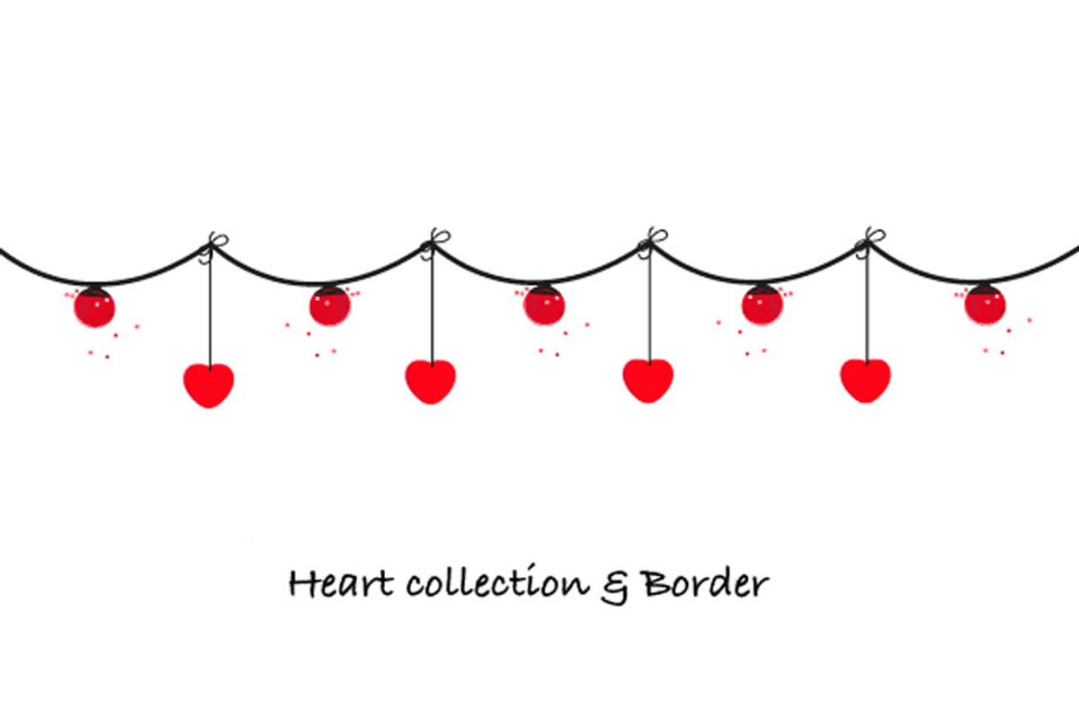 Valentine's Day Heart Border, a Decorative Illustration by gulsengunel (Photo 5 of 5)