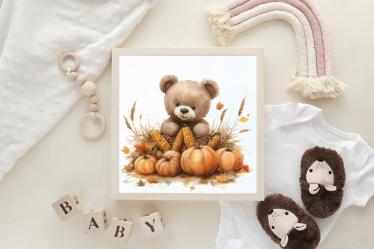 Autumn Teddy Bear Sublimation, an Illustration by CraftArtStudio (Photo 6 of 6)
