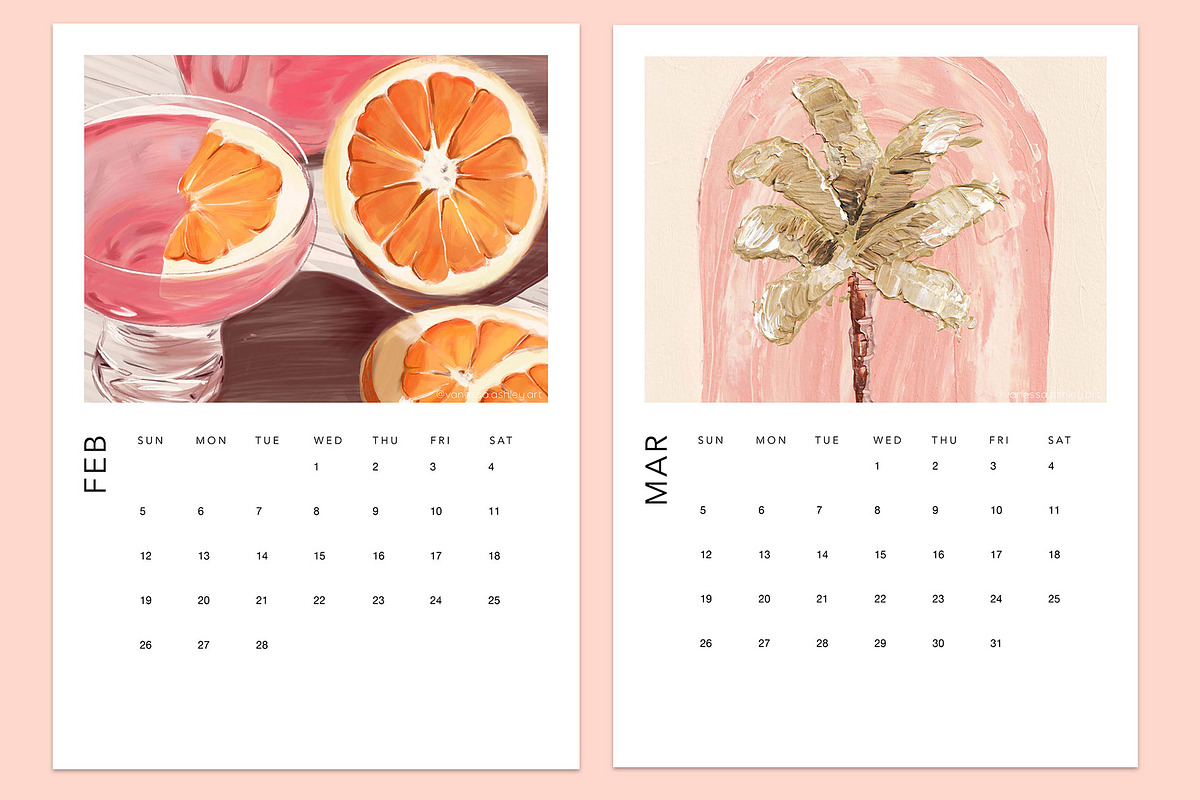 2023 InDesign Calendar Templates x4, a Stationery Template by vanessa ...