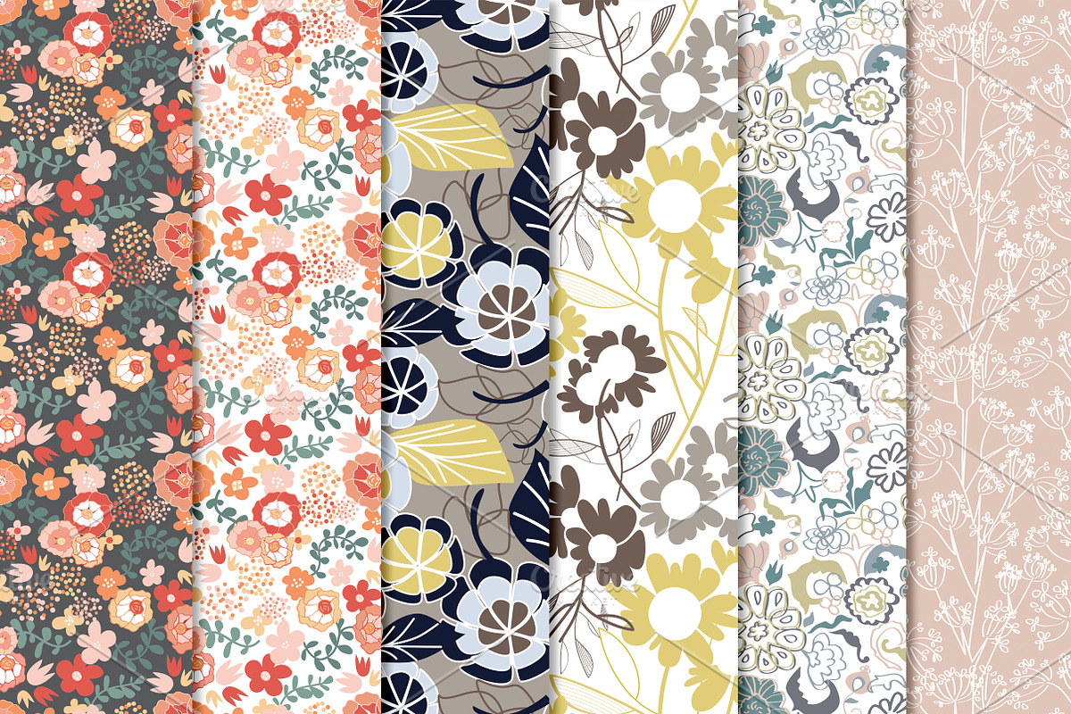 Vector Floral Pattern Bundle, a Pattern Graphic by patternpop studio (Photo 2 of 8)