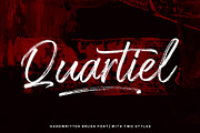 Quartiel Brush Font, a Script Font by trustha (Thumbnail 1 of 11)