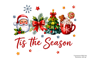 Retro Christma, Tis the Season PNG, a Graphic by Clipart Bloom (Thumbnail 1 of 2)