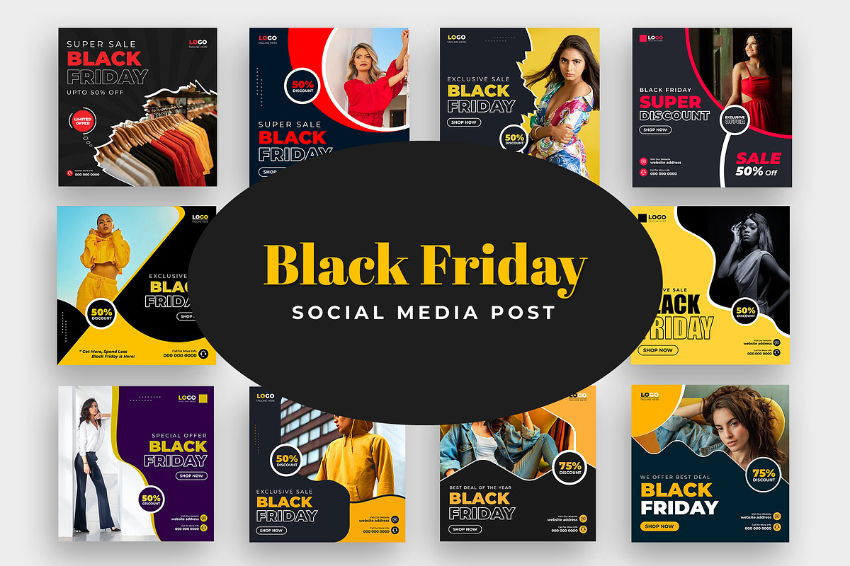 Black Friday Social Media Post, a Social Media Template by Designgrove