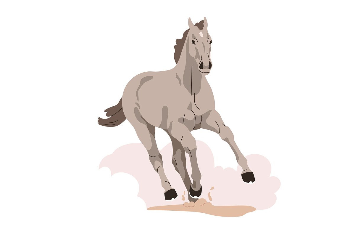 Race horses, stallions running set, an Animal Illustration by Good Studio (Photo 5 of 7)