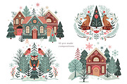 Christmas Folk Vector Collection, a Pattern Graphic by Molly art (Thumbnail 4 of 12)
