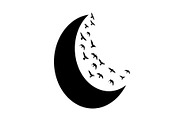 Flying Birds Moon SVG Bundle, an Illustration by yasushie (Thumbnail 13 of 31)