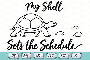 Tortoise on Its Own Time Line Art