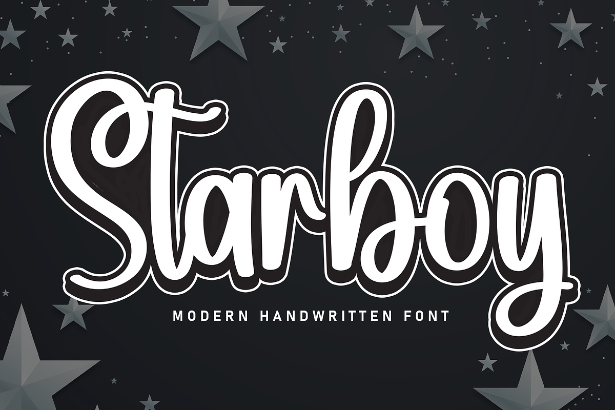 Starboy | Script Font, a Handwritten Font by Scratchones (Photo 1 of 8)
