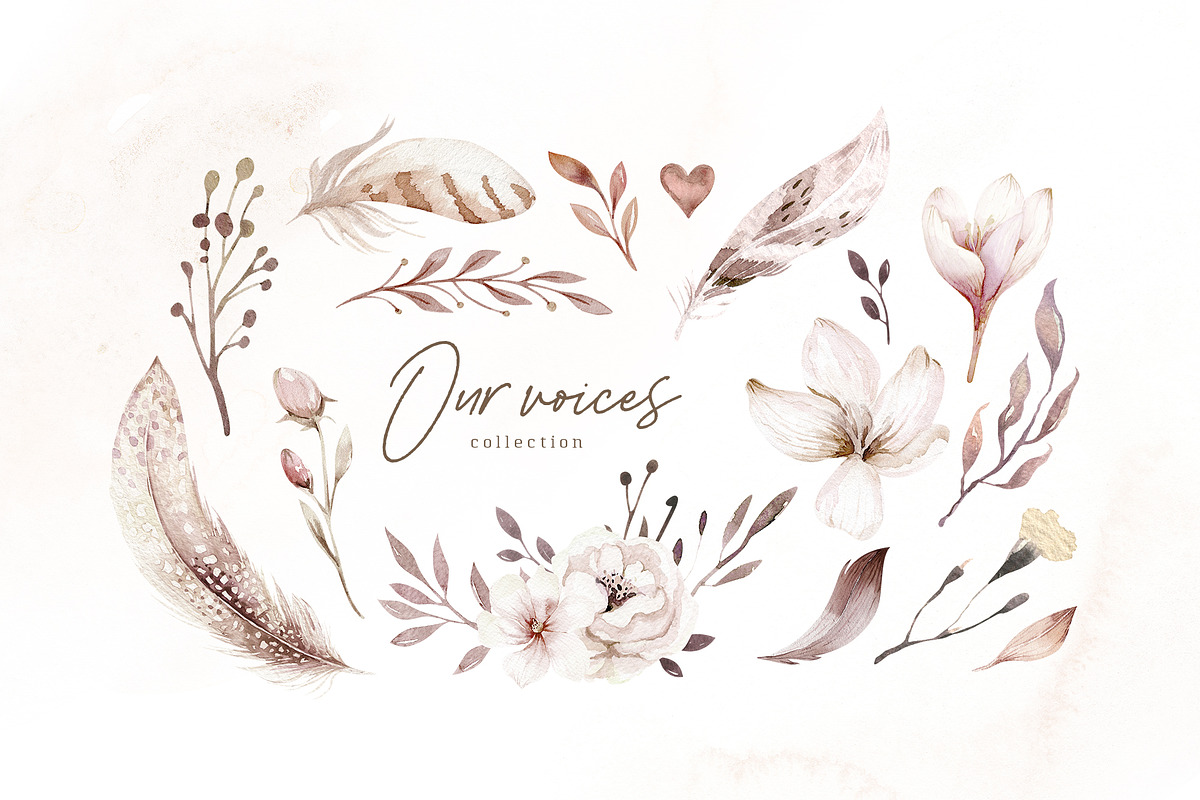 Our voices watercolor collection, an Illustration by Peace ART (Photo 4 of 13)