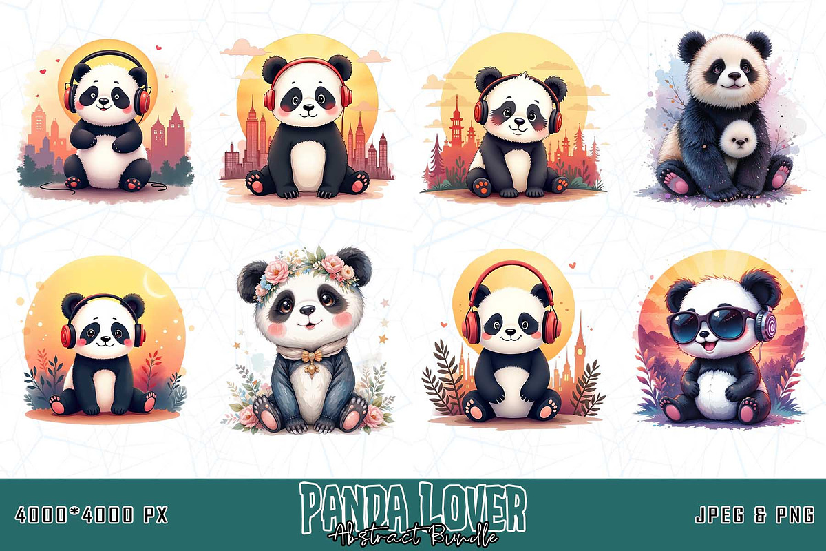 20 Groovy Panda T-shirt Bundle, an Animal Illustration by Sofia's Fashion (Photo 3 of 3)