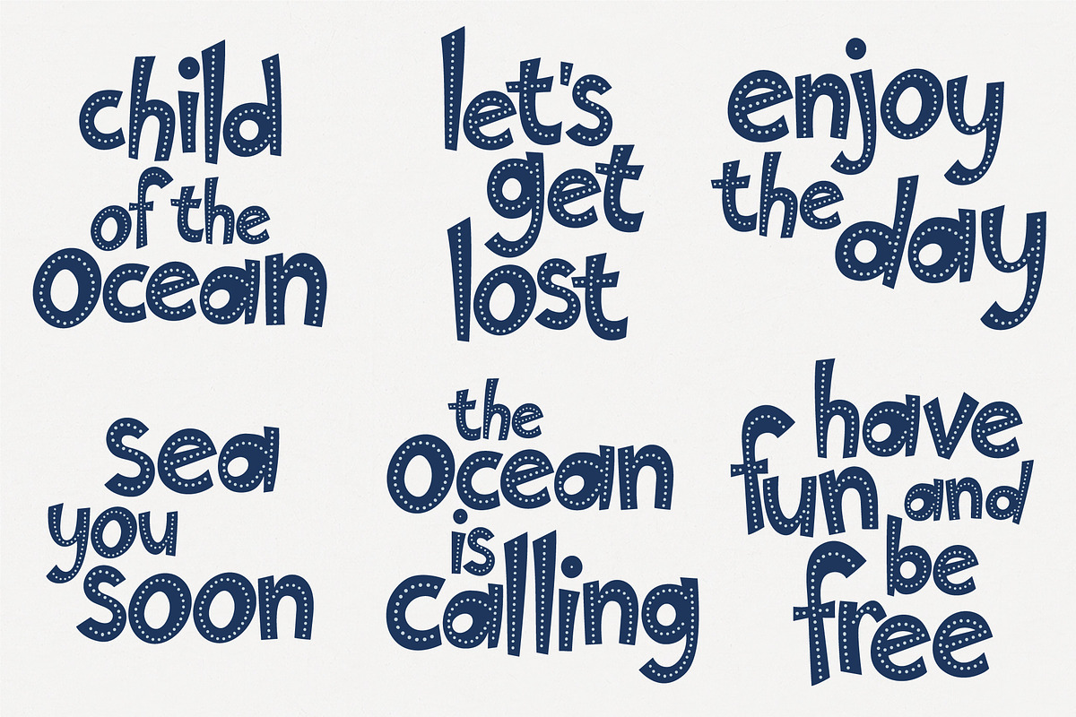 Marine - clipart & lettering, an Animal Illustration by DruZhi Art (Photo 4 of 10)