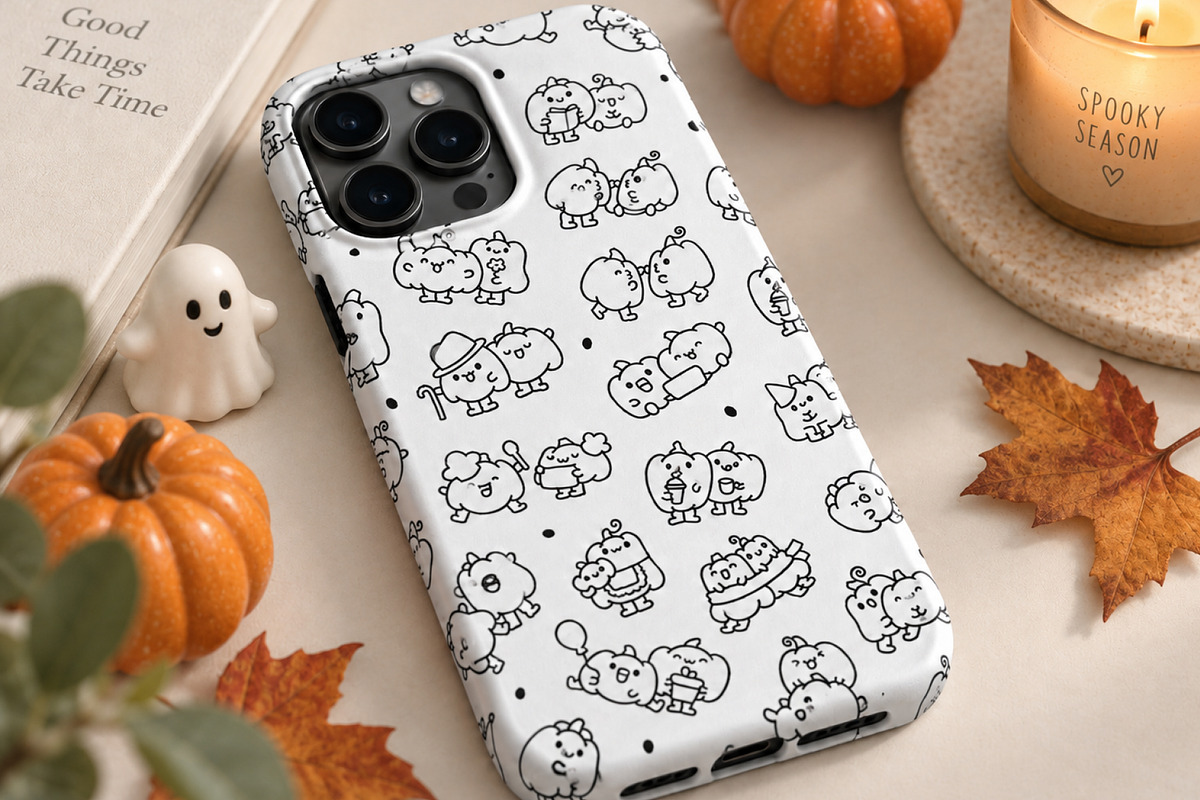 Pumpkin Friends Patterns, a Pattern Graphic by Palau (Photo 4 of 9)