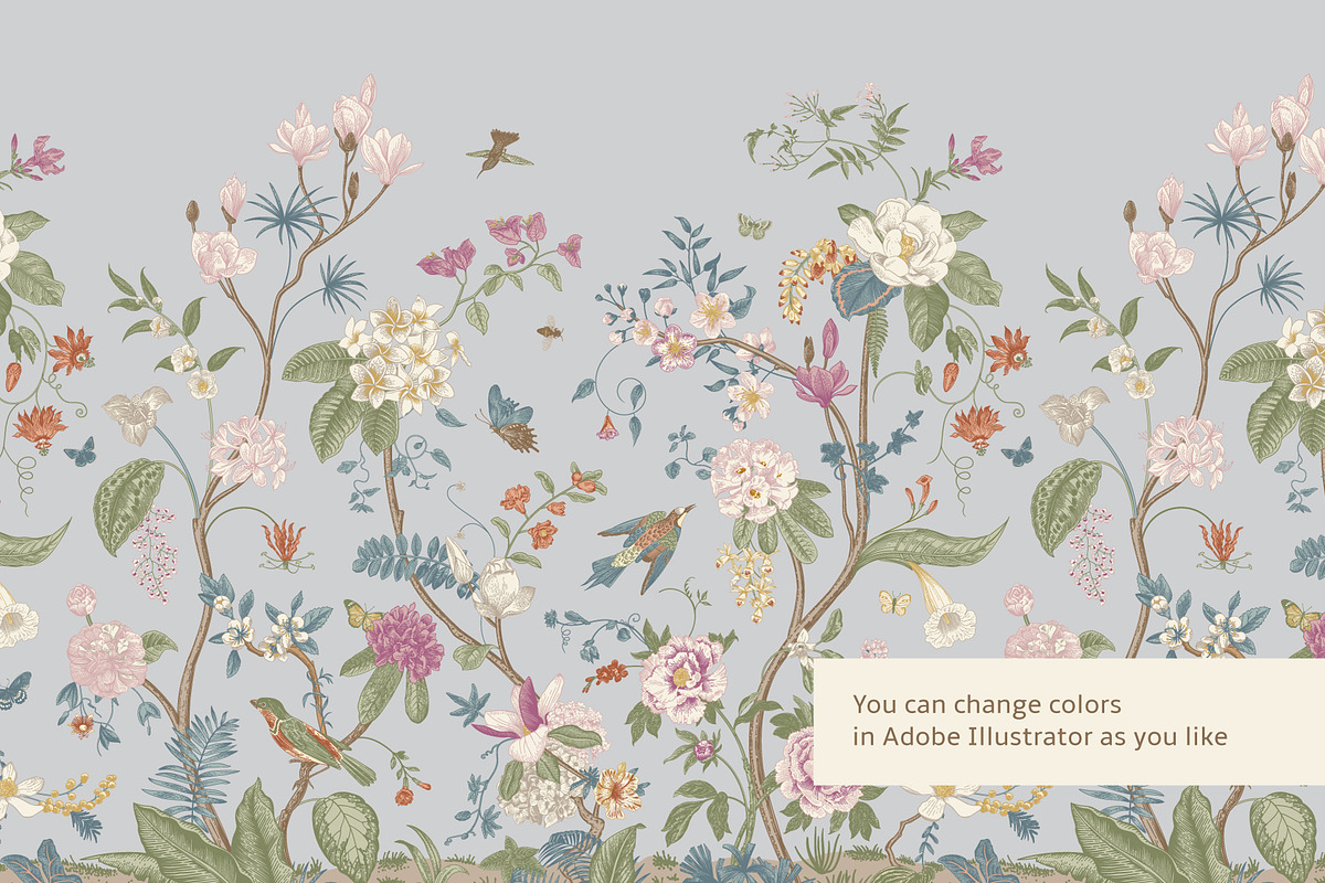 Bloom. Chinoiserie inspired, a Decorative Illustration by olga.korneeva (Photo 11 of 12)