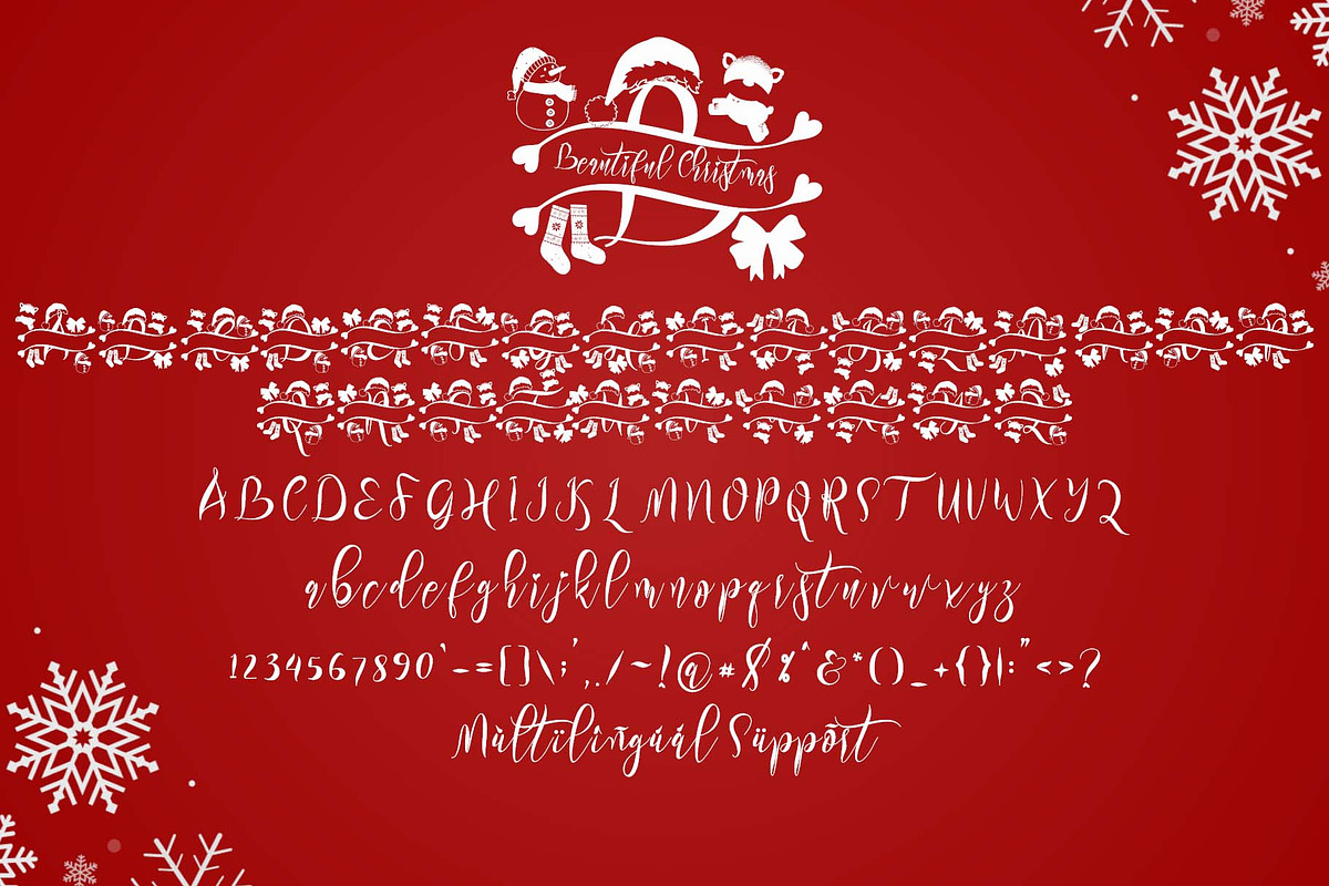 Beautiful Christmas Monogram, a Handwritten Font by Yoga Letter (Photo 5 of 5)