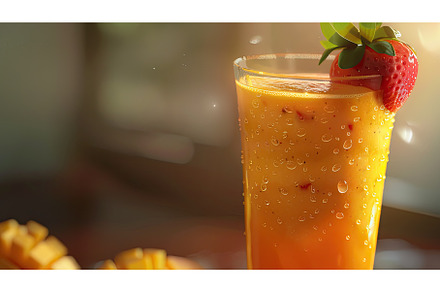 healthy strawberry mango smoothie ai, a Background Photo by pikepicture