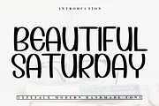 Beautiful Saturday, a Sans Serif Font by FreshTypeINK (Thumbnail 1 of 7)