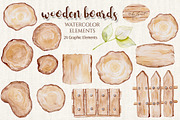 Wooden Boards Watercolor, an Illustration by helloPAPER (Thumbnail 2 of 3)