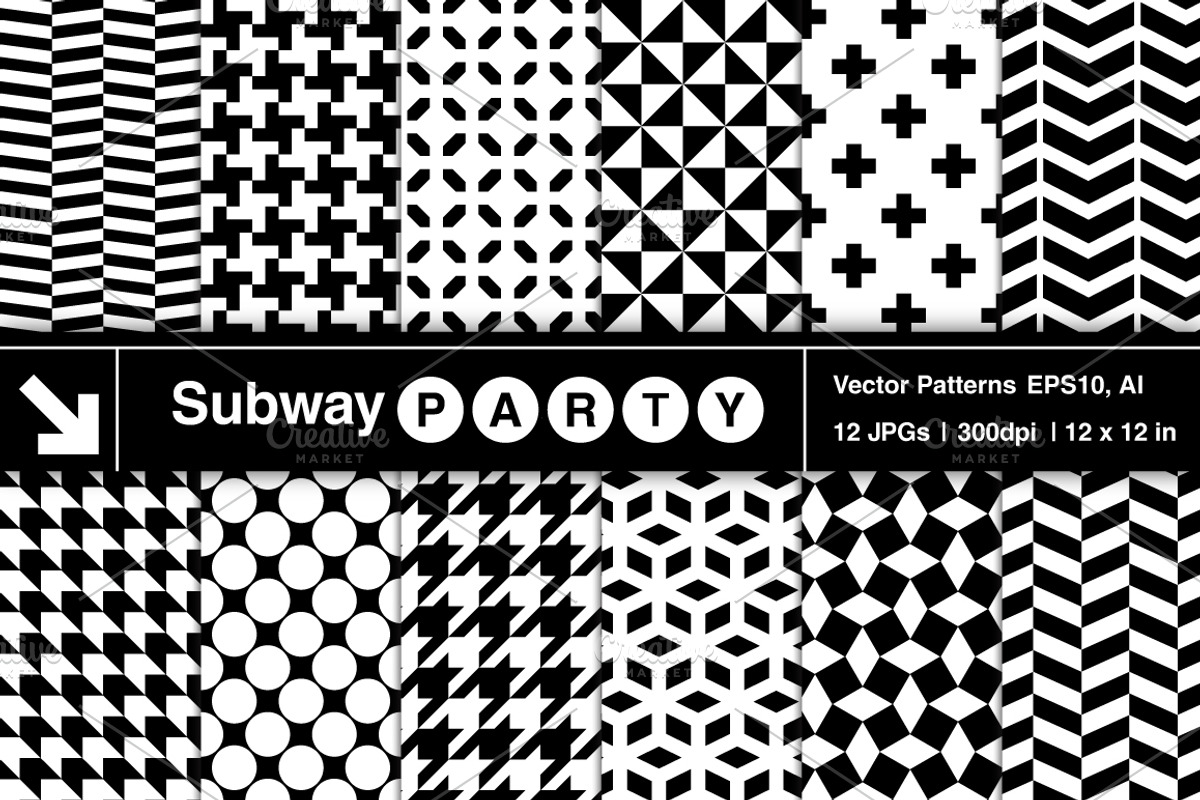 Vector Fashion Prints Patterns, a Pattern Graphic by SubwayParty