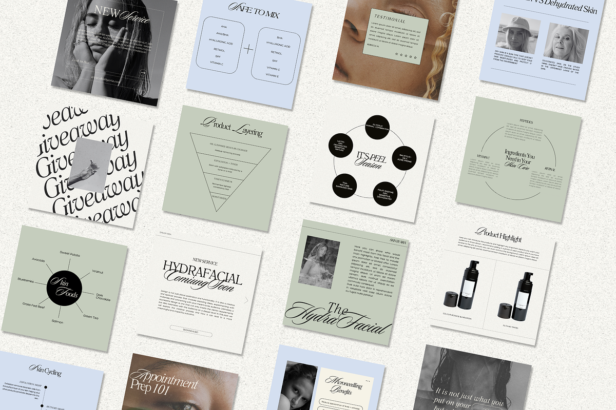 Esthetician Instagram Bundle, a Social Media Template by digitaldispositions (Photo 3 of 10)