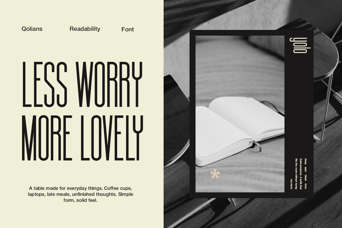 Qolians - Movie Condensed Font, a Sans Serif Font by Pandeka Studio (Photo 5 of 9)