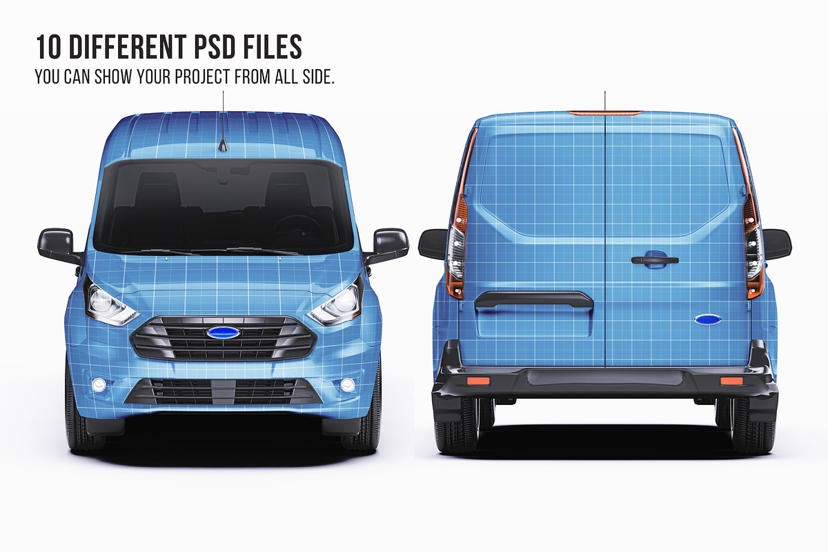 LWB Compact Cargo Van Mockup Set, a Product Mockup by Halal Graphic Studio (Photo 8 of 14)