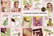 Skincare Instagram Carousel Canva, a Social Media Template by MOAROShop (Thumbnail 1 of 9)
