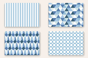 8 Seamless Geometric Vector Patterns