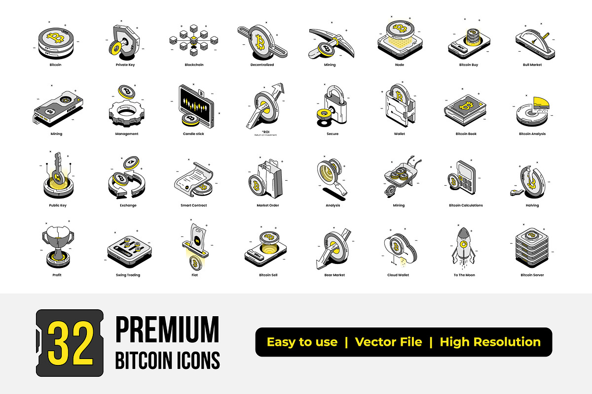 Crypto Isometric Icons, an Icon by reseven std