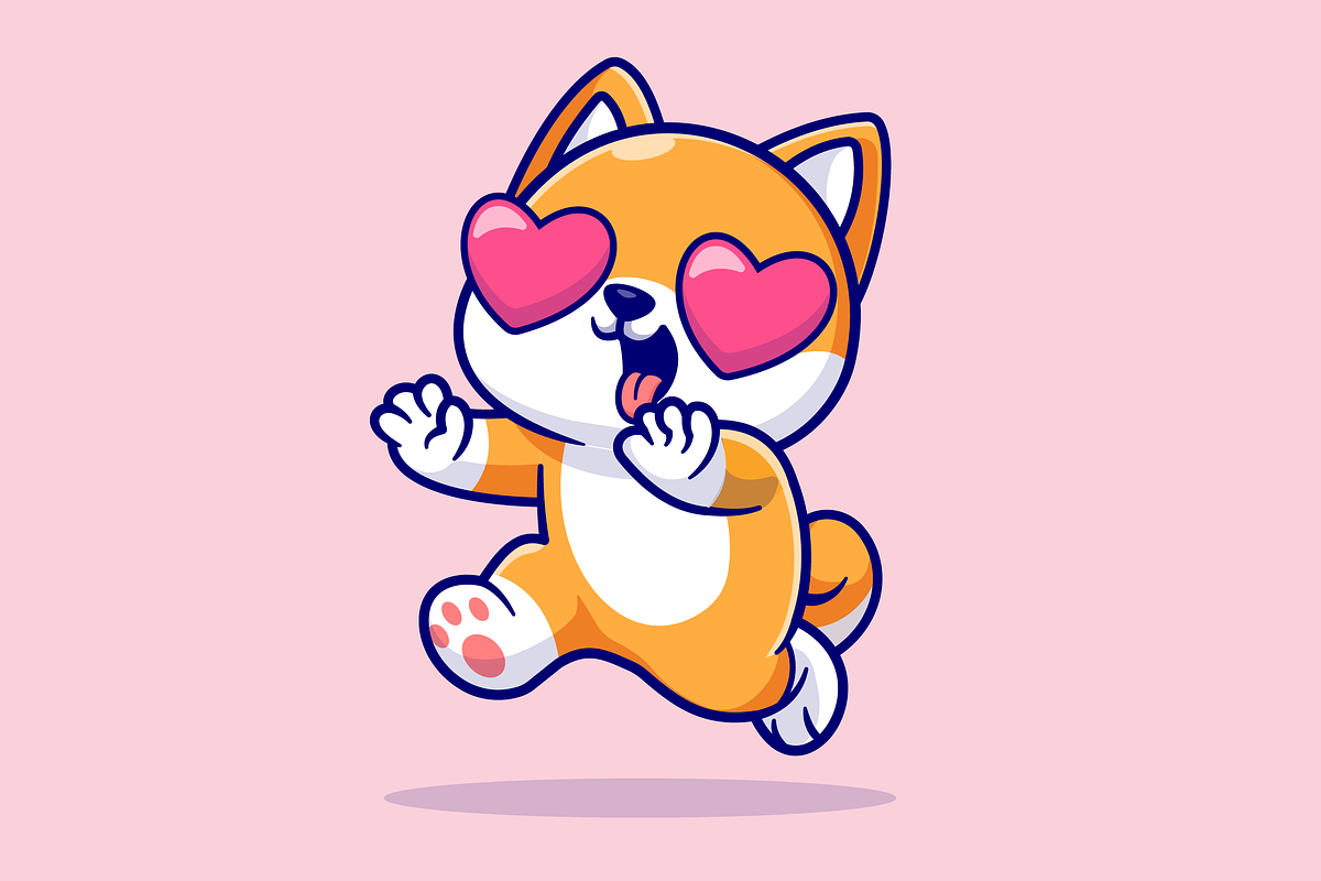 Cute Shiba Inu Dog Fall In Love, an Animal Illustration by Catalyst Labs (Photo 3 of 3)