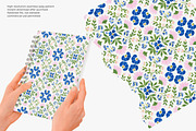 Scandinavian blue folk pattern, a Pattern Graphic by Pink Studio Art (Thumbnail 2 of 4)