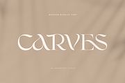 CARVES - Modern Display Font, a Sans Serif Font by Sensatype (Thumbnail 1 of 20)