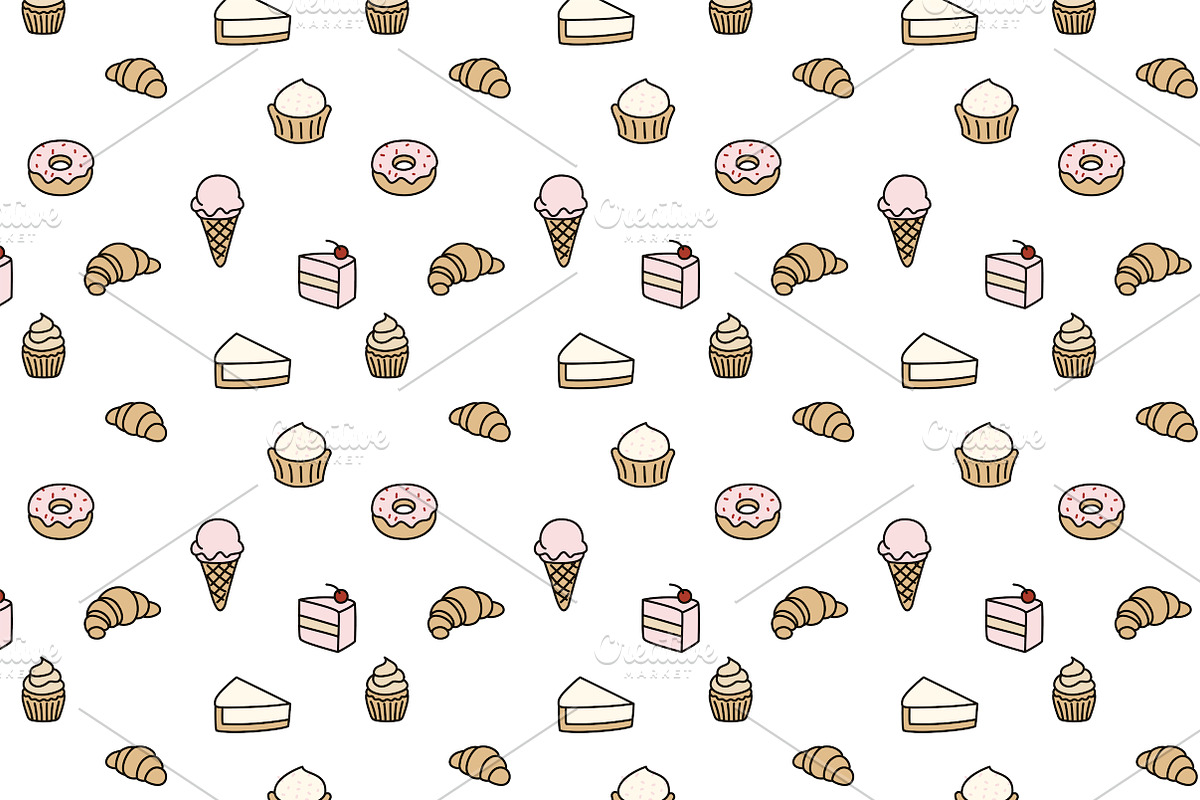 Délices Sucrés patterns, a Pattern Graphic by Lyolya Profitrolya (Photo 2 of 7)