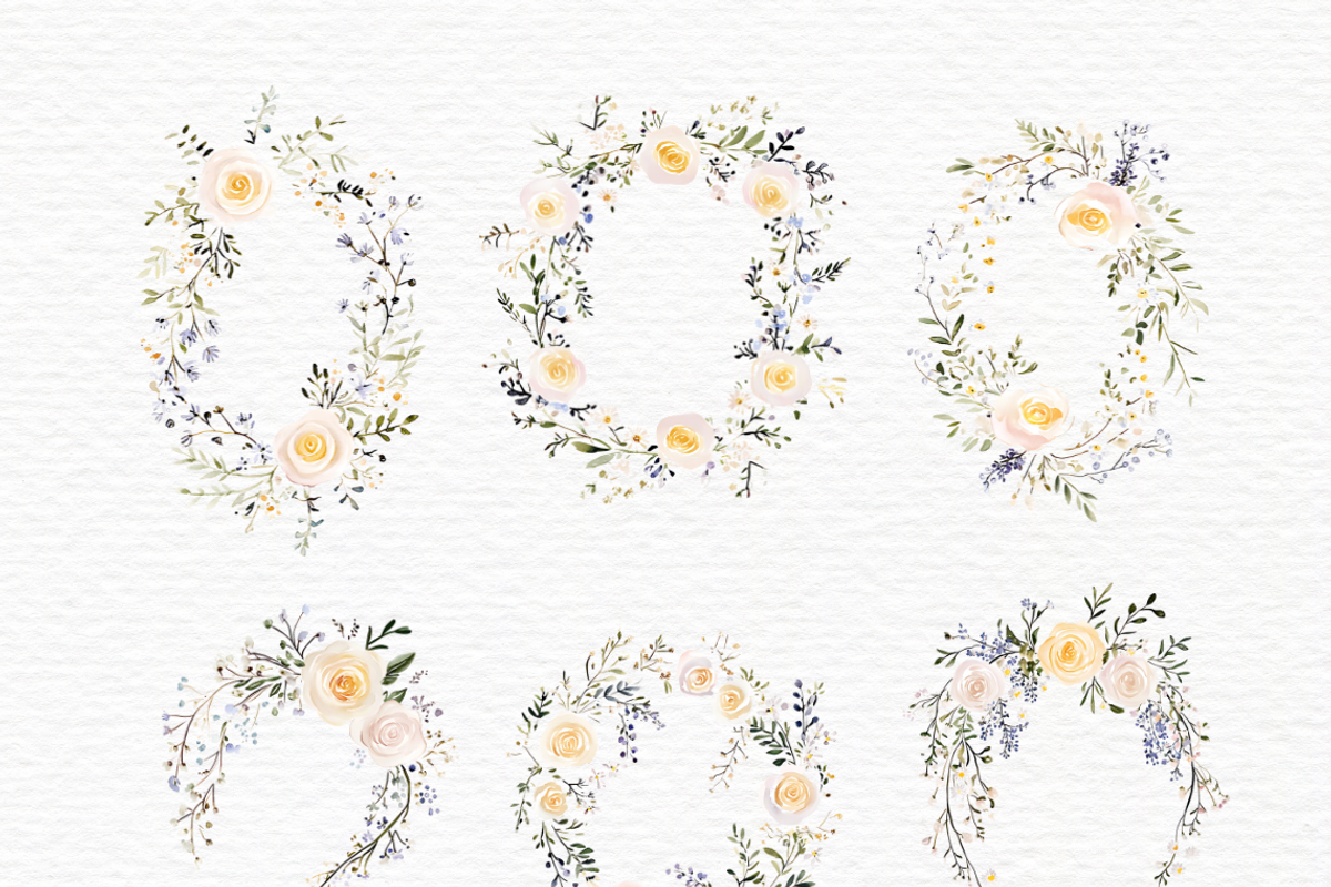 Wildflower frame corners clipart, a Decorative Illustration by Invite to Clipart (Photo 7 of 9)