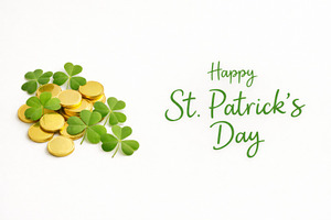 St. Patricks Day theme with gold coi, an Illustration by Dvoevnore photos