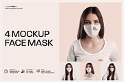 4 Mockups Face Mask, a Mask Mockup by Grow Design Craft Studio (Thumbnail 1 of 6)