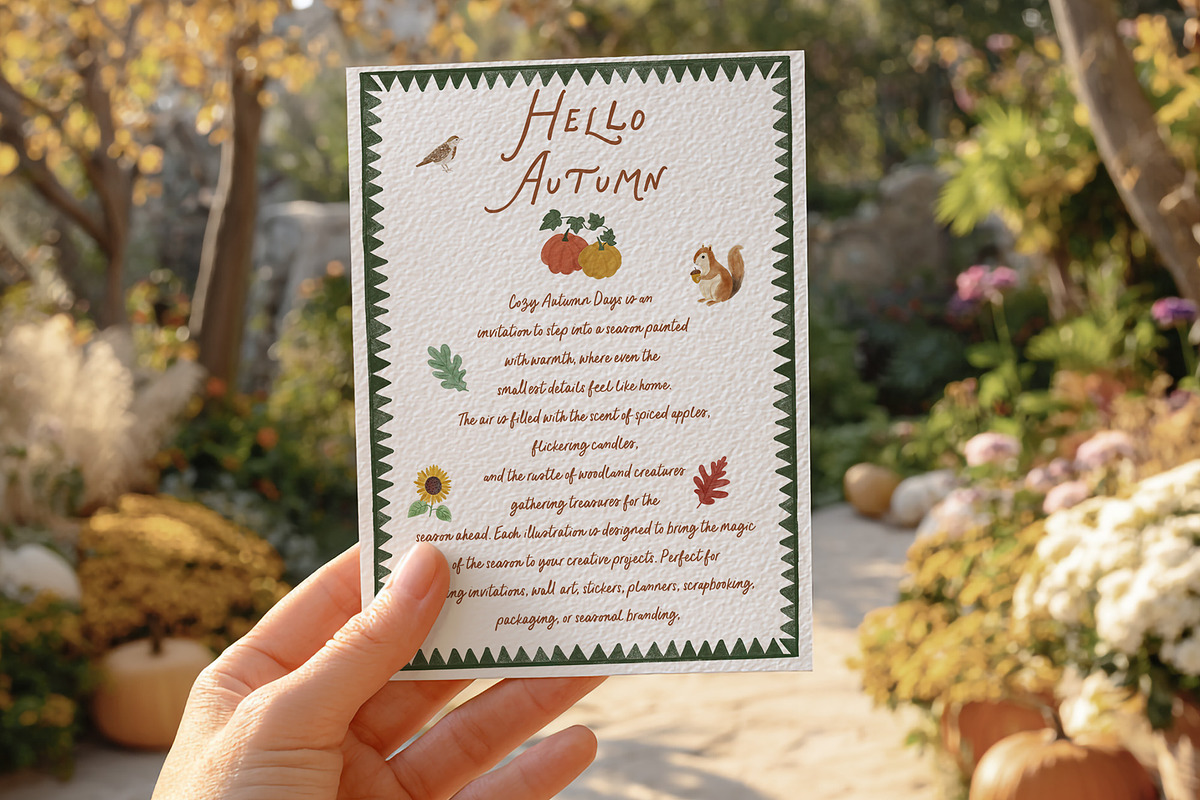 Cozy Autumn days Cottagecore Clipart, an Object Graphic by Essentially Nomadic (Photo 2 of 10)