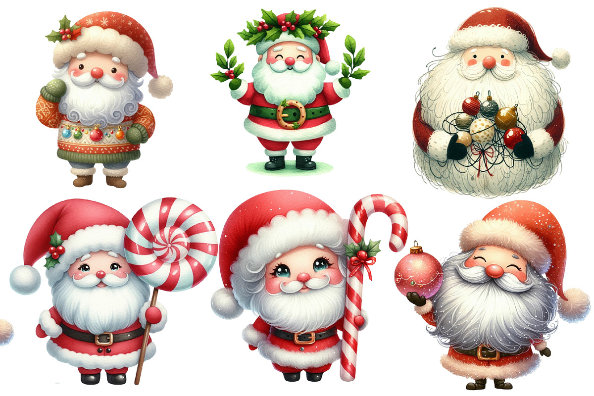 Quirky Santa Claus Christmas Clipart, an Illustration by Designworld (Photo 4 of 5)