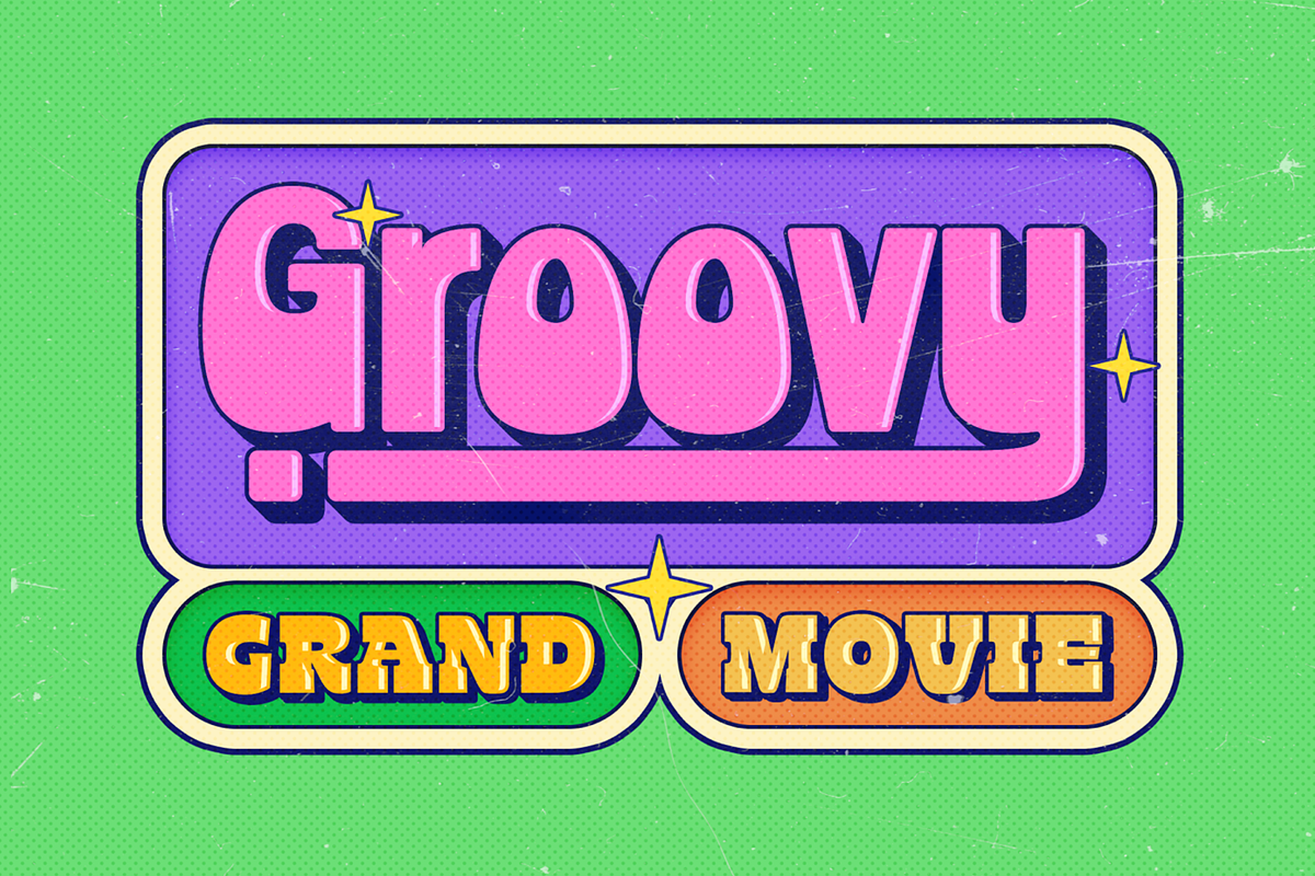 Retro Groovy Pack Text Effect V2, a Layer Style Add-On by Sixtysix Labs (Photo 2 of 9)