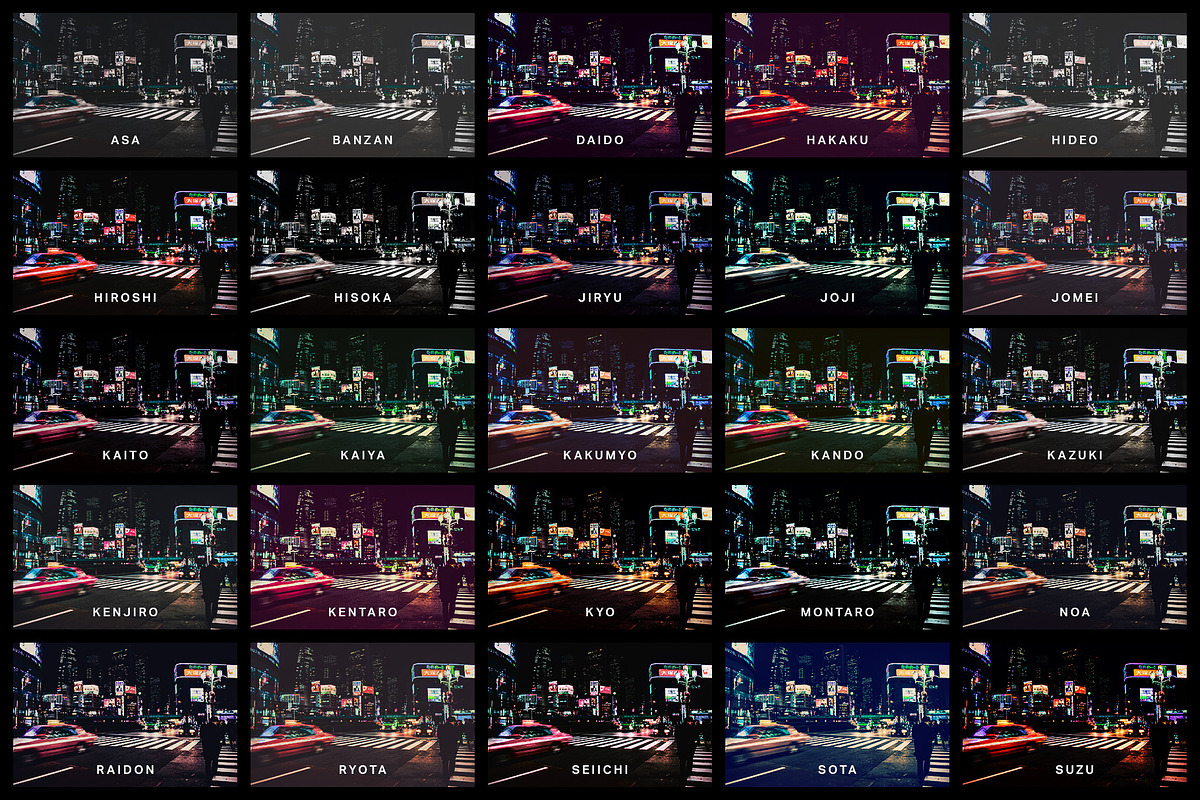 32 Neon Tokyo LR Presets and LUTs preview 2