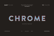 Chrome Text Effect, a Layer Style Add-On by Milka (Thumbnail 1 of 6)