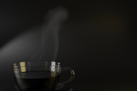 3d model of glass cup of hot coffee, a Food & Drink 3D Model by Natasha Breen