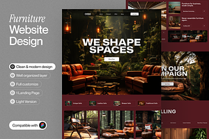 Furniture Landing Page, an UI Kit Template by sajon.co
