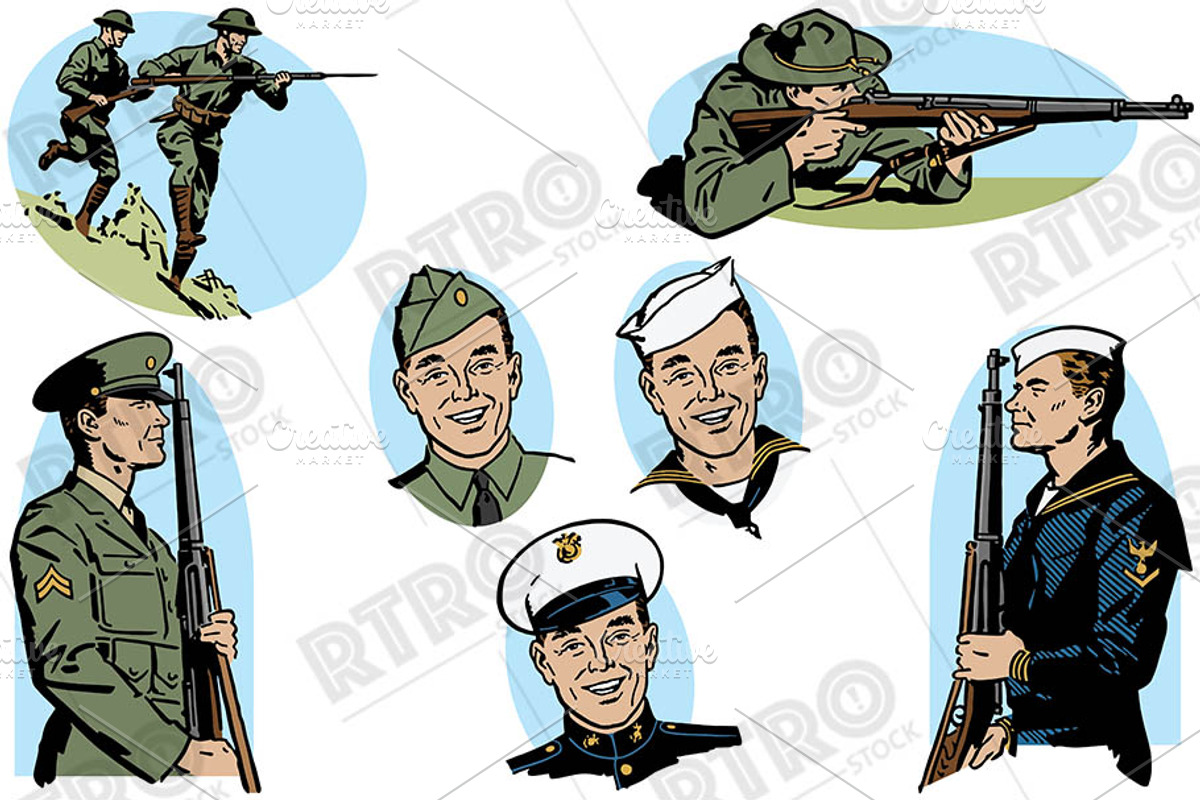 RTRO U.S. Armed Forces 1, an Illustration by RTRO Stock (Photo 2 of 5)