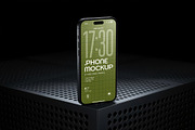 Mobile Phone Mockup Perforated Metal, an iPhone Mockup by smishura (Thumbnail 9 of 13)